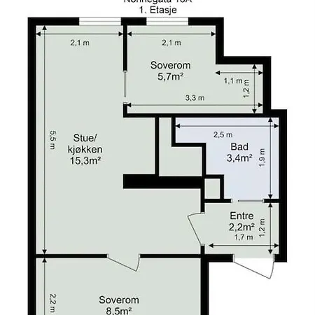 2-br Close To Centre Leilighet